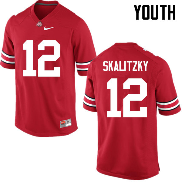 Youth Ohio State Buckeyes #12 Brendan Skalitzky Red Game College Stitched Football Jersey 23PH042KM